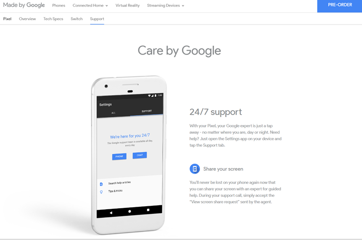 how to contact google pixel support